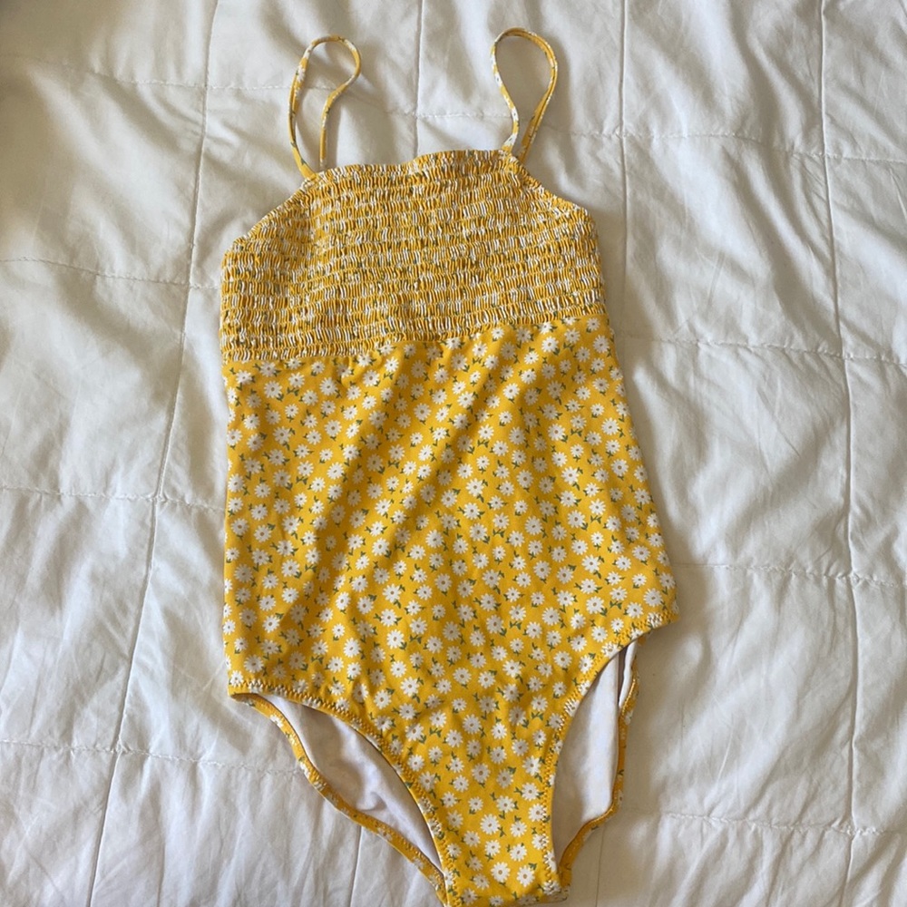 Zara kids yellow flower swim suit! Worn once